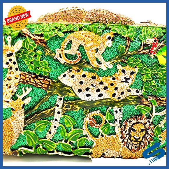 Mini Rhinestone Crystal Clutch Evening Bag with Detachable Straps - Picture 4 of 7